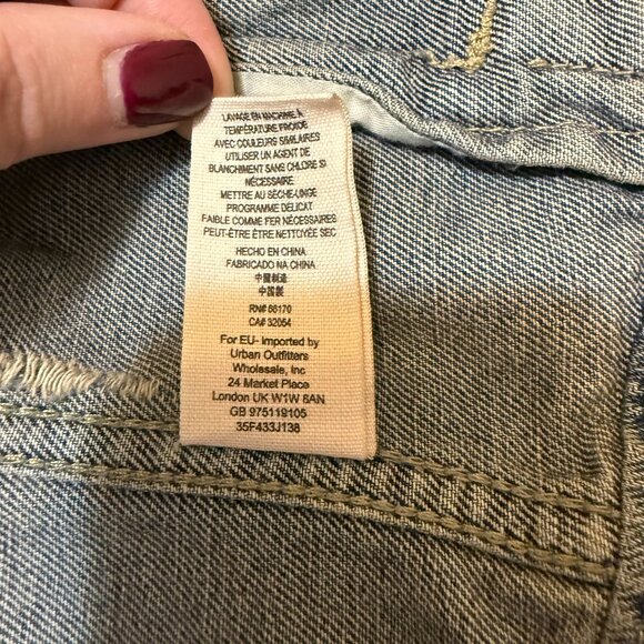 Free People Distressed Jean Jacket Women's Small - Picture 14 of 16